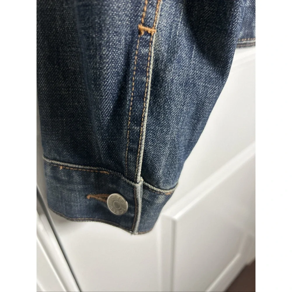 J Crew Dark Wash Distress Long Sleeve Denim Jacket Women's Size S - Picture 4 of 12